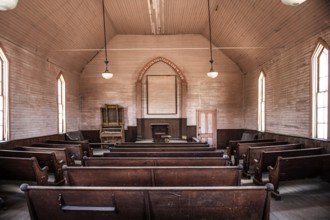 Wooden church of the gold rush ghost town, Bodie, California, USA, North America