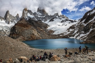 Laguna de los Tres with a view of the summit of Fitzroy, El Chaltén, Los Glaciares National Park,