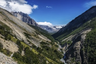 Advertising boards in the Rifugio Chileno, Torres del Paine National Park, Patagonia, Chile, South