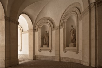 Passageway in the hall building, northern wall