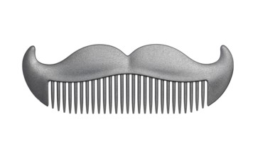 Barber Tools. Hair Comb In The Form Of Mustache. The Barber Symbol. Isolated