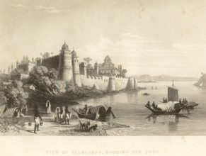 View of Allahabad, showing the fort, Uttar Pradesh, India, Asia