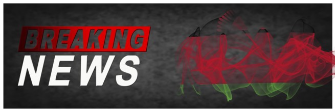 Malawi Breaking News, Smoke Flag Background