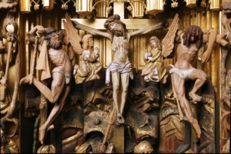 Altar of the Cross, Antwerp retable from the 16th century, Crucifixion, St., Saint, Saint