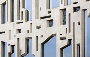 Built in 1967 by Dieter Österlen, windows in the façade, St., Sankt, Saint