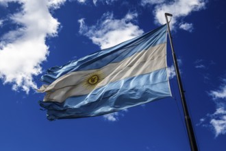 Argentine flag, Ushuaia, Argentina, South America