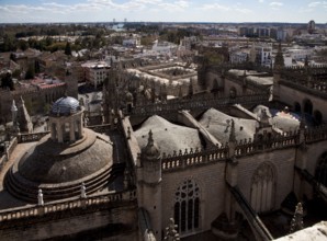 Seville, Cathedral. Domed roof with lantern over the Royal Chapel of Seville, St, Saint, Saint