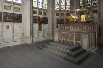 Choir, reliquary altar with Aetherius and Ursula shrine, St., Sankt, Saint