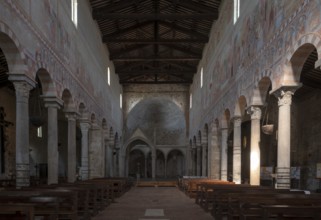 San Piero a Grado near Pisa, basilica from the 10th century, interior, view to the west with