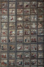 Zillis, village church of St Martin, Romanesque wooden ceiling with biblical depictions