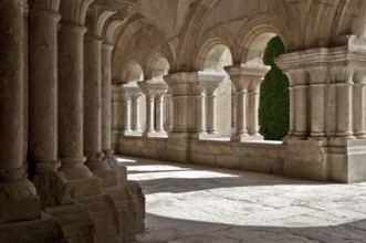 Fontenay former Cistercian monastery Cloister arcades, St., Saint, Saint