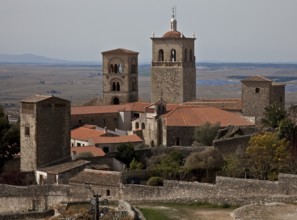 View from the castle of secular and sacred buildings second from left Tower of Santa María la Mayor