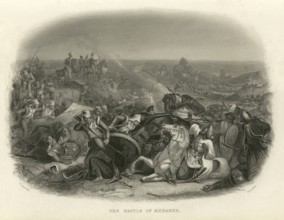 Lithographs The Battle of Meeanee, Hyderabad, Andhra Pradesh, India, Asia