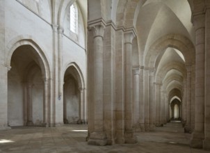 Pontigny Abbey Church interior view to the east 1145-1206 built, St., Saint, Saint