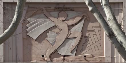 Frankr Avignon event centre LE PALACE 59809a expressionist stucco relief 1928 by R Servien