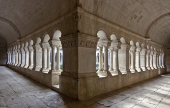 Cistercian monastery founded in 1148, cloister inside, north wing, east wing on the left