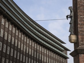 Hamburg Kontorhaus CHILEHAUS, built 1922-24 by Fritz Höger, southern building front to the east, on