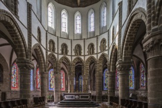 Mortain, collegiate church of St-Evroult. Interior view of the choir, St, Saint, Saint