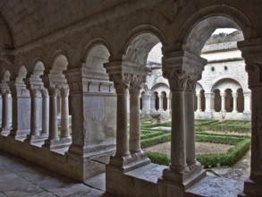 Cistercian monastery founded in 1148, cloister, view from east to west wing