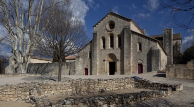 Cistercian monastery founded in 1144, church built 1175-1220, view from west, St., Sankt, Saint