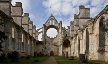 Cistercian church consecrated in 1227, interior with west gable and remains of the north aisle, St