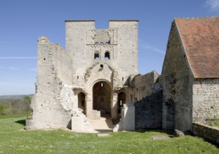 Nave to the east, view to the choir tower, St., Sankt, Saint