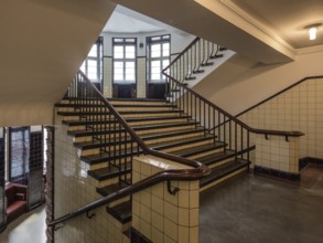 Hamburg Kontorhaus CHILEHAUS, built 1922-24 by Fritz Höger, staircase on the first floor