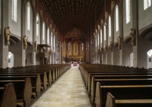 St Anton's parish church 1927 by Michael Kurz, interior, view to the choir, St, Sankt, Saint