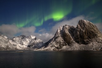 Northern Lights (Aurora borealis), Aurora Borealis, Lofoten, Norway, Europe