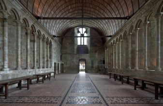 The WUNDERWERK, refectory in the east of the upper floor, built 1212-25, view to the west, St.,