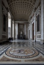 Vestibule, in the background antique statue of Emperor Constantine, St., Saint, Saint