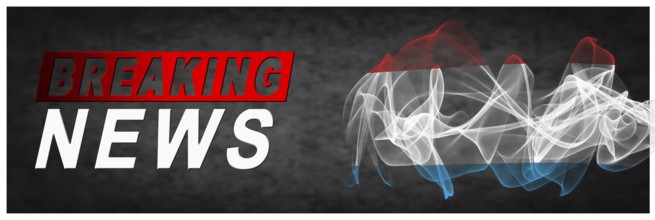 Luxembourg Breaking News, Smoke Flag Background