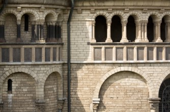 View from the east of the dwarf gallery of the North and East Conche, St., Sankt, Saint