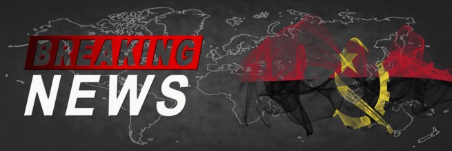 Angola Breaking News, Smoke Flag Background