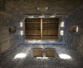 View into the south-west tower, St., Sankt, Saint