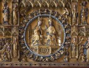 Centrepiece with crowning of the Virgin Mary, St., Saint, Saint