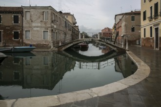 Venice, Rio del' Arzere, view to the north with bridge Ponte de le Terese