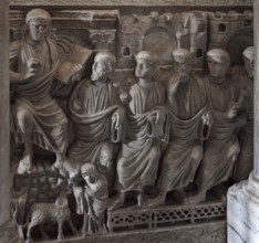 Italy Milan Milan Church of San Ambrogio 12th century STILICHO sarcophagus c. 390 under the pulpit