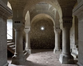 Czech Rep Cheb/Eger Castle Double chapel. Basement to the west