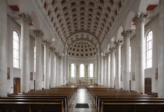 Built in 1830 by Georg Moller, rebuilt 1949-1953, view to the east, St., Sankt, Saint