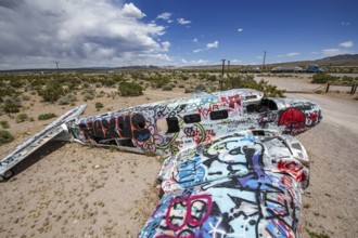 Aircraft wreck near Goldfield, Nevada, USA, North America