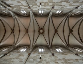 Esslingen am Neckar, Church of Our Lady, view into the vault