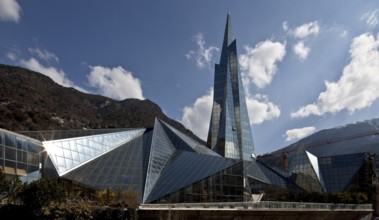 Andorra Escaldes-Engordany CALDEA, thermal spa and wellness centre opened in 1994 Exterior view of