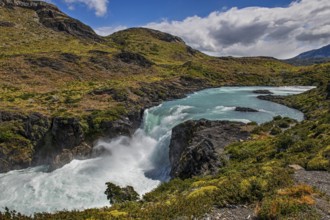 Salto Grande waterfall, Torres del Paine National Park, Patagonia, Chile, South America