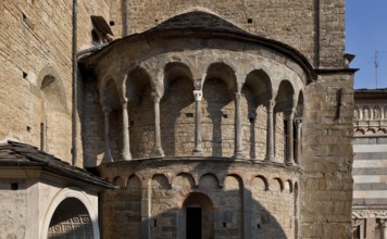 Italy Bergamo 89524 Santa Maria Maggiore West apse of the south transept after 1187 Dwarf gallery