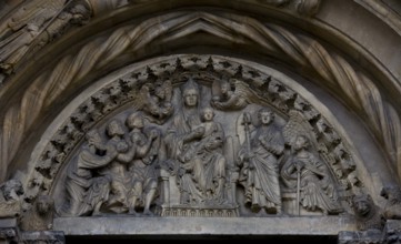 Freiberg/Saxony Cathedral Golden Gate 1225-30 Tympanum 8492, St., Saint, Saint