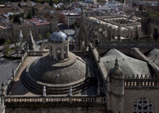 Seville, Cathedral. Domed roof with lantern over the Royal Chapel of Seville, St, Saint, Saint