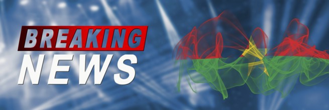 Burkina Faso Breaking News, Smoke Flag Background