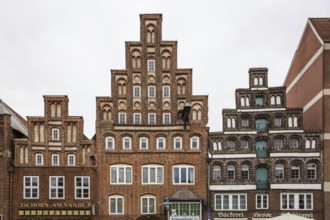 Lüneburg Platz AM SANDE 93383 Gothic brick gables from the southern row of houses