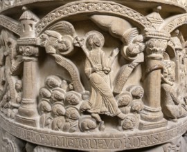 Freckenhorst, Collegiate Church of St Boniface, Romanesque baptismal font, 1st half of the 12th